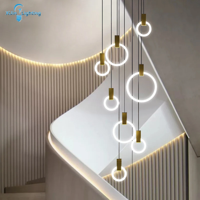 Современный светодиодный золотой алюминиевый светильник роскошная подвесная