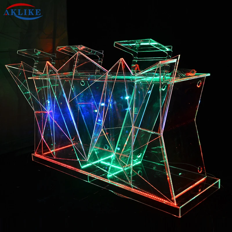 Günstig AKLIKE Fabrik Verkauft Nachtclub Schönheit Disc Tisch DJ Booth Bunte Beleuchtet Desktop Kreative Bar Tisch Multi-funktion Tabelle