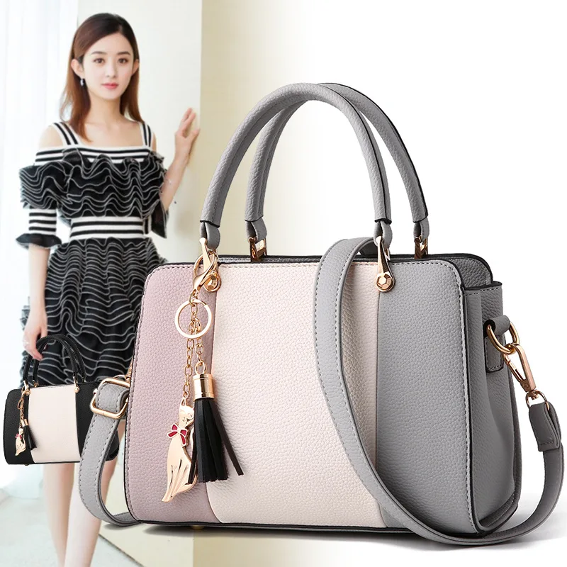 Подвеска в виде кошки женские сумки через плечо кожаные с кисточками модные