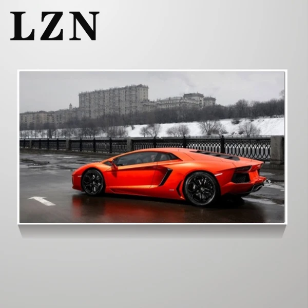 11 LZN картины на холсте художественные Плакаты Декор для стены рисунок автомобиля Lamborghini картина без рамы для Modren гостиной украшения дома - Цвет: 11