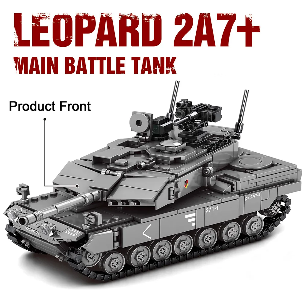 Военная Униформа M1A2 T-14 Леопард 2A7 + Главный боевой танк строительные блоки WW2 с