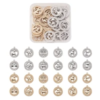 24pcs vintage fashion 12 constellation zodiac sign pendants charms goldsilver for women necklace bracelet diy jewelry making