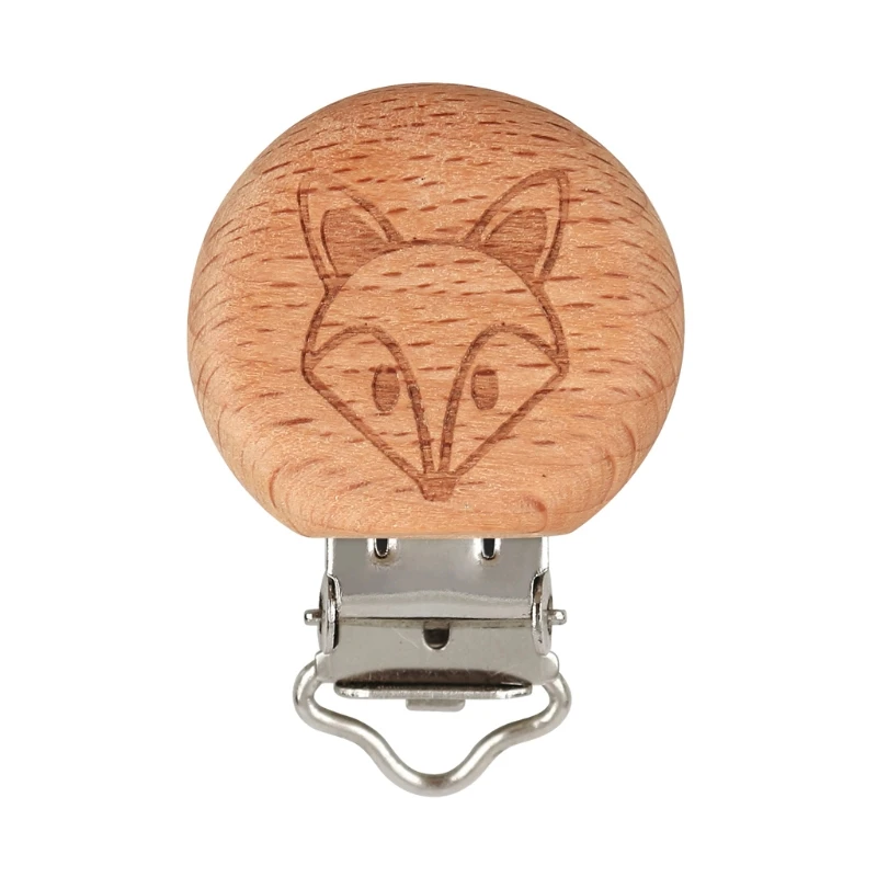 

1 pc Wooden Pacifier Clips Round Wooden Clip Charms For Baby Pacifier Chain Teether Toys