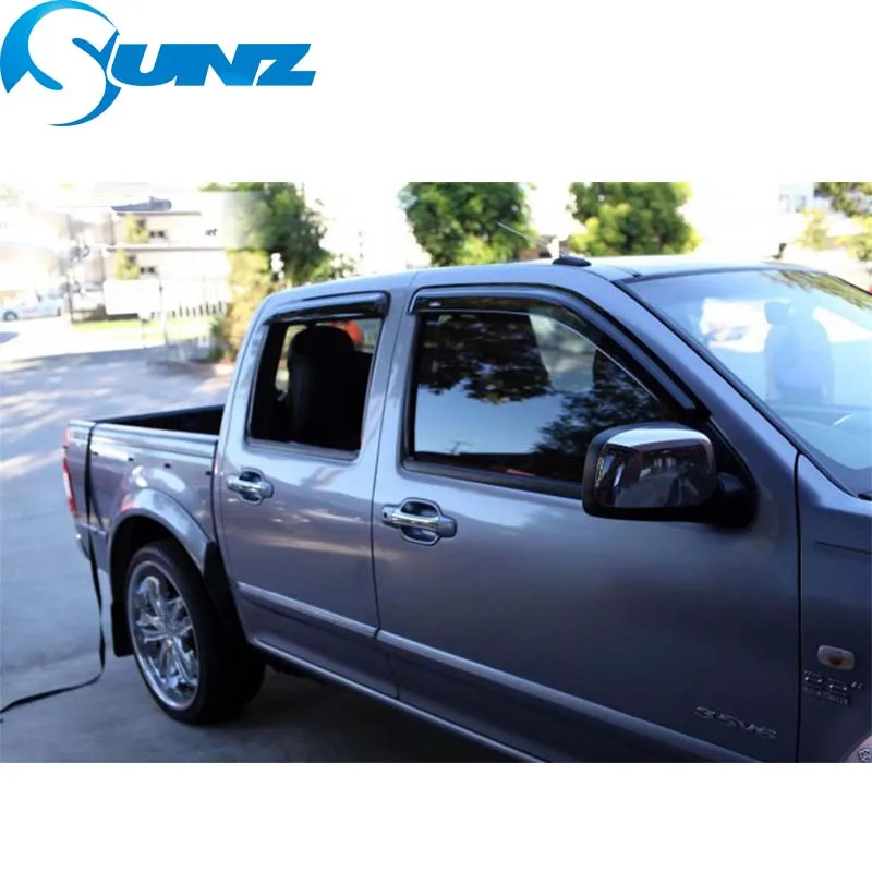 Дефлекторы боковых окон для ISUZU D-MAX 2007-2011, Автомобильный Дверной козырек для Isuzu D-max 2007 2008 2009 2010 2011, автомобильные аксессуары SUNZ