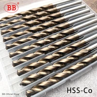 bb cobalt twist drill bit m35 ex hssco hsse metal aluminum copper stainless steel wood hole tool titanium 1mm 13mm set 510pcs