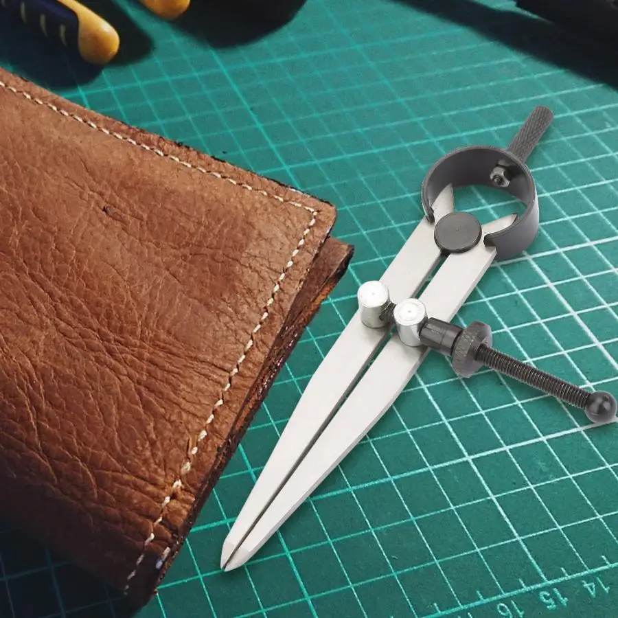 DIY Ручная работа ремесло 105 мм регулируемое для крыла кожаный Инструмент край Creaser стежка крыло делитель крест линия компасы кожа