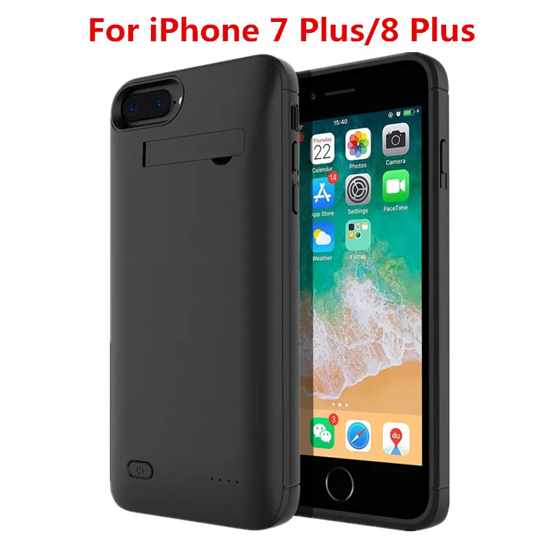 4000 мА/ч, Батарея Зарядное устройство чехол для iPhone 6 6S 7 Plus 5 5S SE чехол Powerbank Зарядное устройство чехол для iPhone 11 11 Pro X/XR/XS Max Батарея чехол - Цвет: 7 Plus 8 Plus
