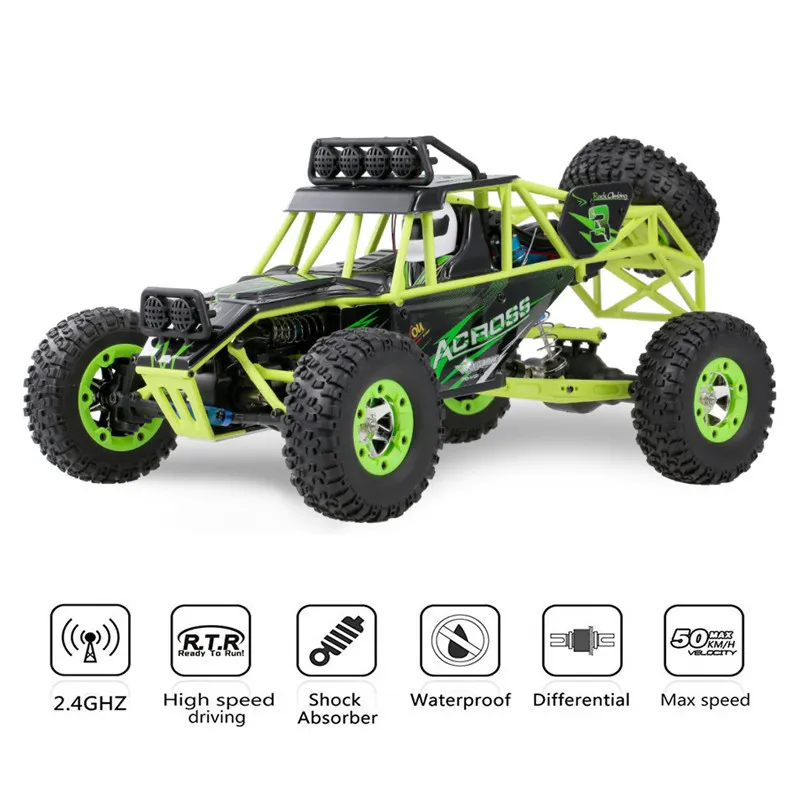 

WLtoys 12428 RC Car 4WD 2.4G 1/12 50km/h High Speed Remote Control Vehicle Brushed Crawler Buggy Off-road Climbing Car Toy Gifts