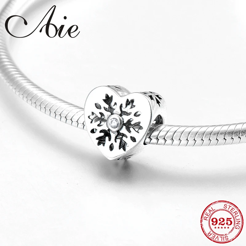 Бусина-Шарм из серебра 925 пробы в форме снежинки | Украшения и аксессуары