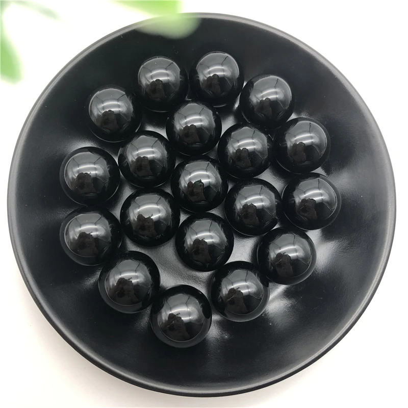 29-30 мм натуральный черный обсидиан маленький хрустальный шар исцеляющий камень