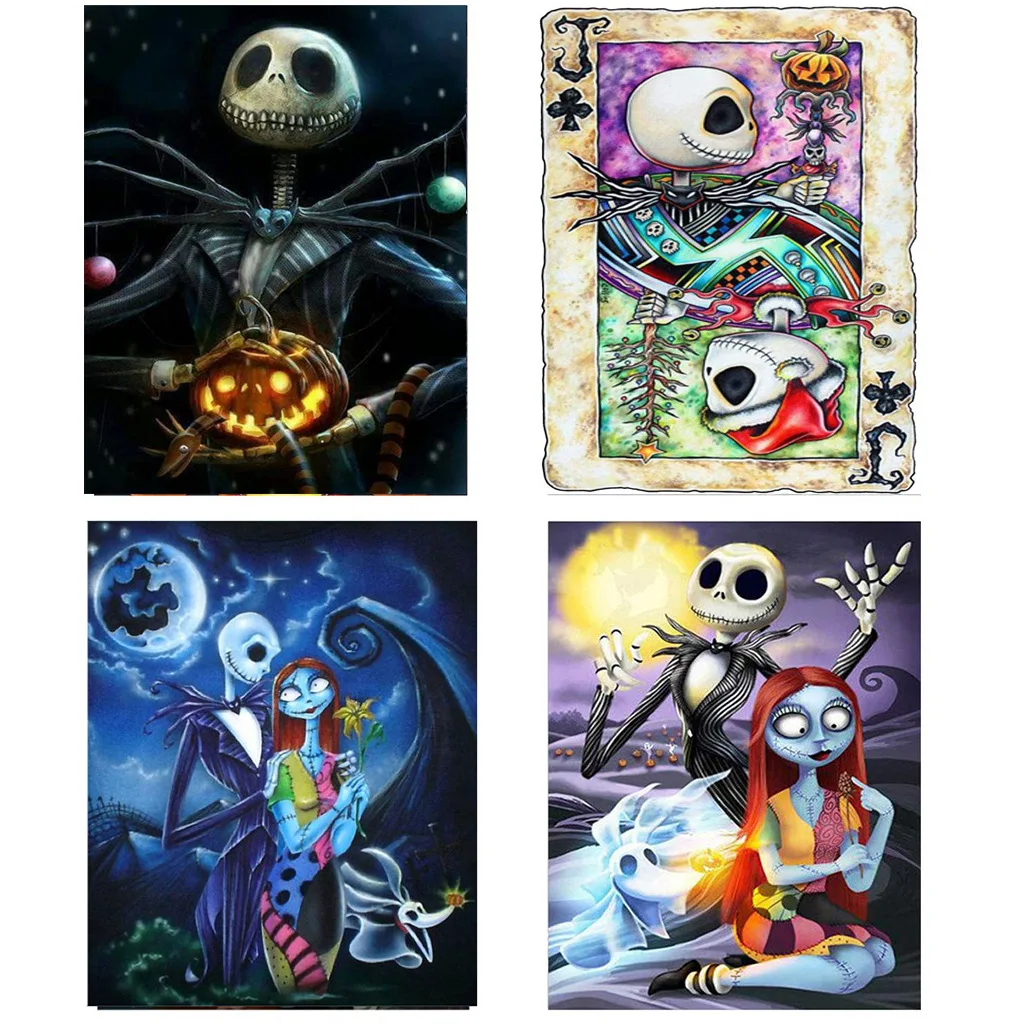 Новая Алмазная картина сделай сам Хэллоуин Череп точка алмазная вышивка