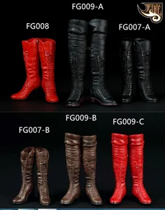 Коллекция Mnotht 16 FG007 FG008 FG009 женские экшн-фигурки длинные и Средние Длинные сапоги для тела 12 дюймов черные и красные