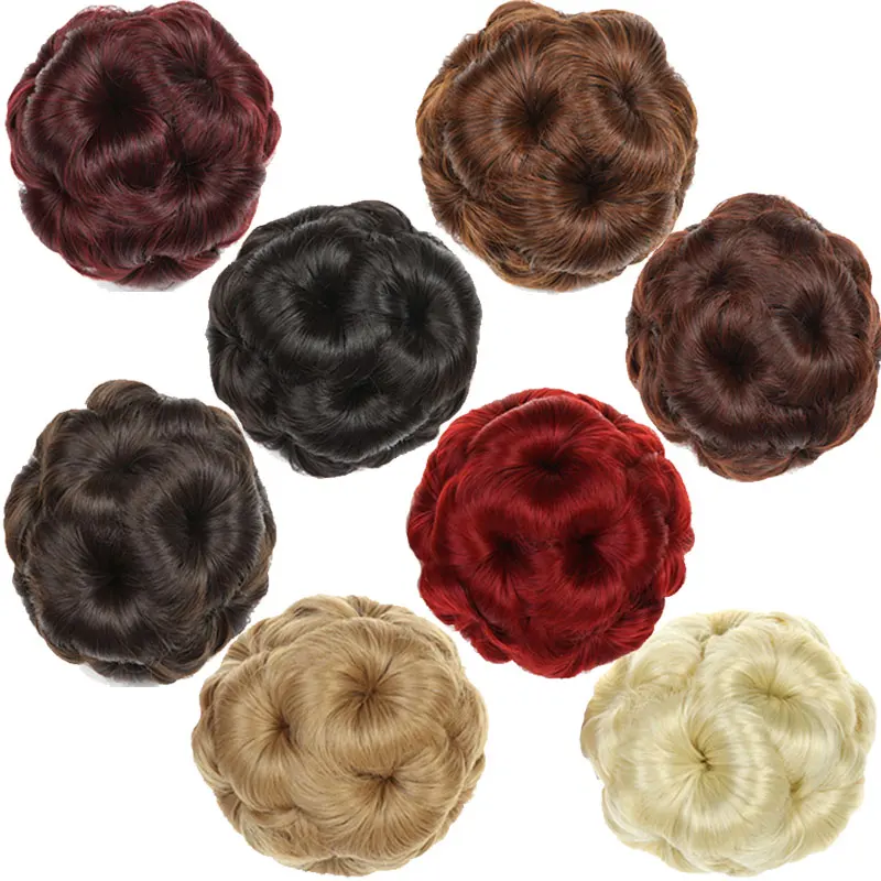 MUMUPI Для женщин цветок Форма шиньон парик заколки для волос резинка в форме