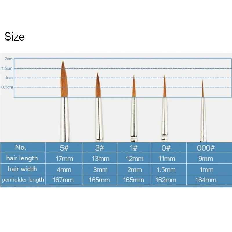 Marie's G1225A ласка для волос акварельные кисти scriptliner крючок линия ручка