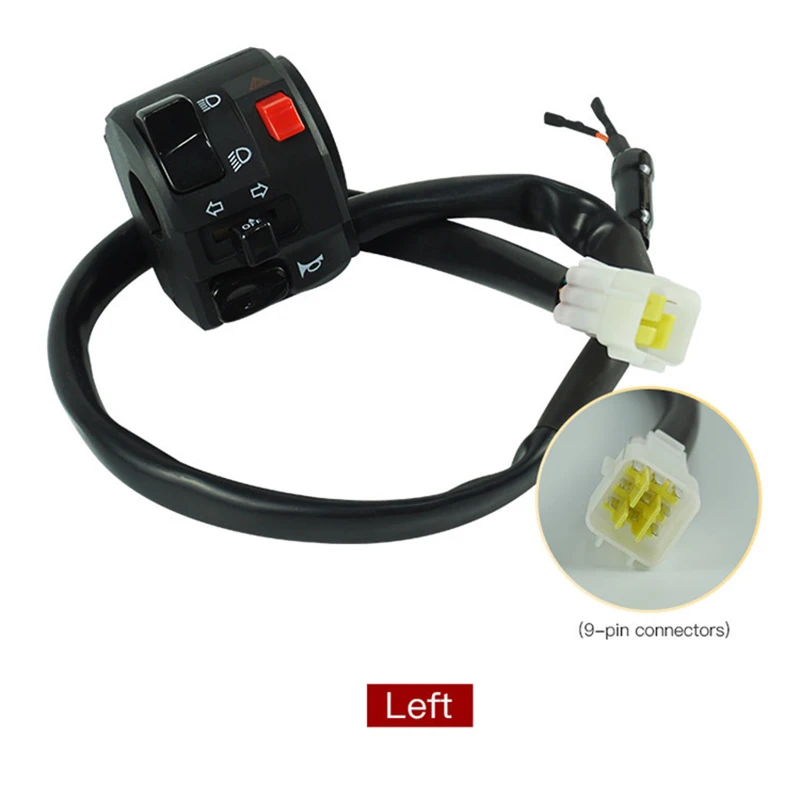 

7/8" 22mm Motorcycle Switches Motorbike Horn Button Turn Signal Electric Fog Lamp Light Start Handlebar Controller Handle Switch