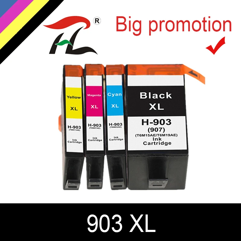 Чернильный картридж HTL 903XL для принтера HP 903xl hp совместим с принтером Officejet Pro 6950 6960