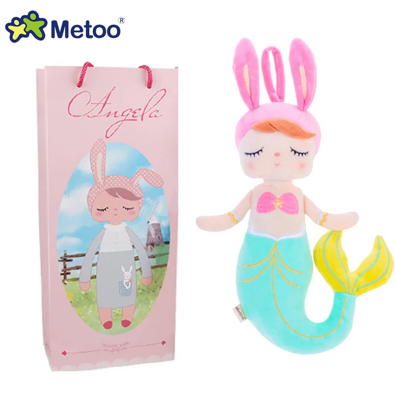 Metoo Русалка Анжела плюшевые куклы детские игрушки подарок кружевной кролик