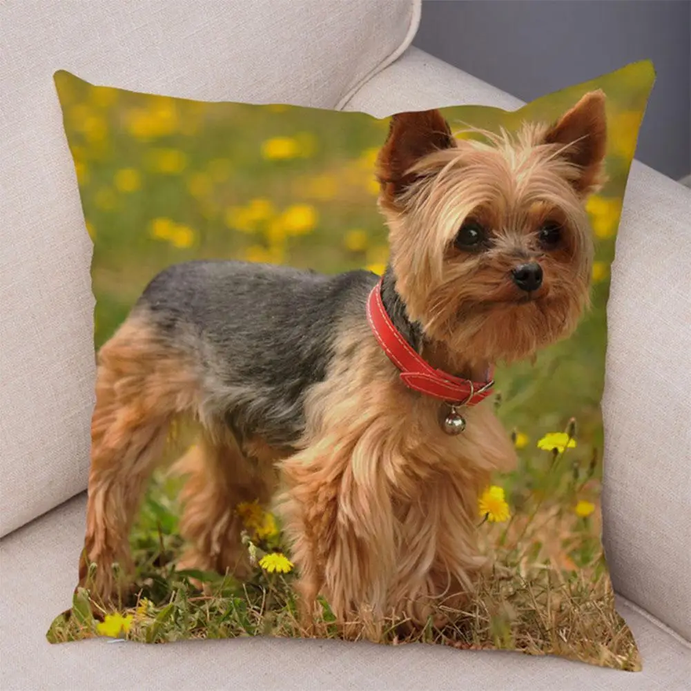 

Dog Pattern Cushion Cover Pillowcase Decor Peach Skin Animal Pattern Pillow Cute 45*45cm Dog Cases Home For Sofa Car Decorat Z2Y