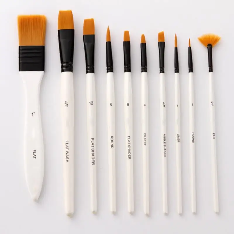 

10pcs Art Painting Brushes Set Acrylic Oil Watercolor Artist Painting Brush for Watercolor Painting Oil Acrylic Painting