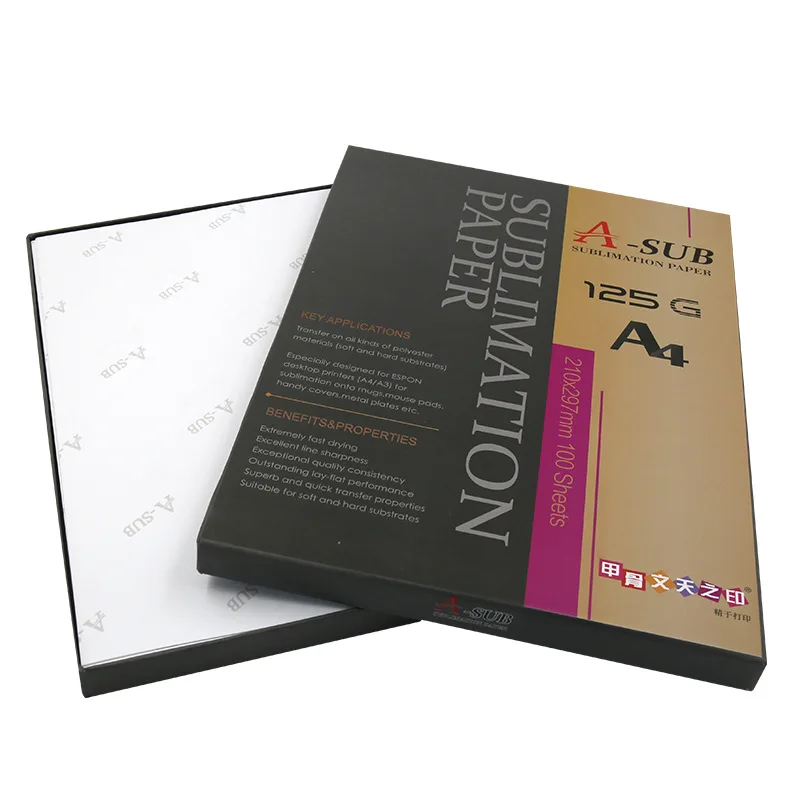 100 листов А4 А суб 125 г термопереводная печатная бумага быстросохнущая для DIY