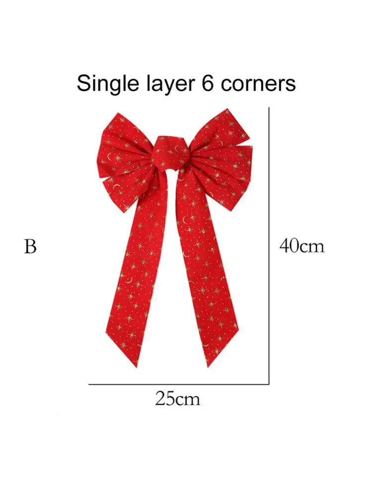 Большой красный фланелевый Рождественский бант красное украшение для