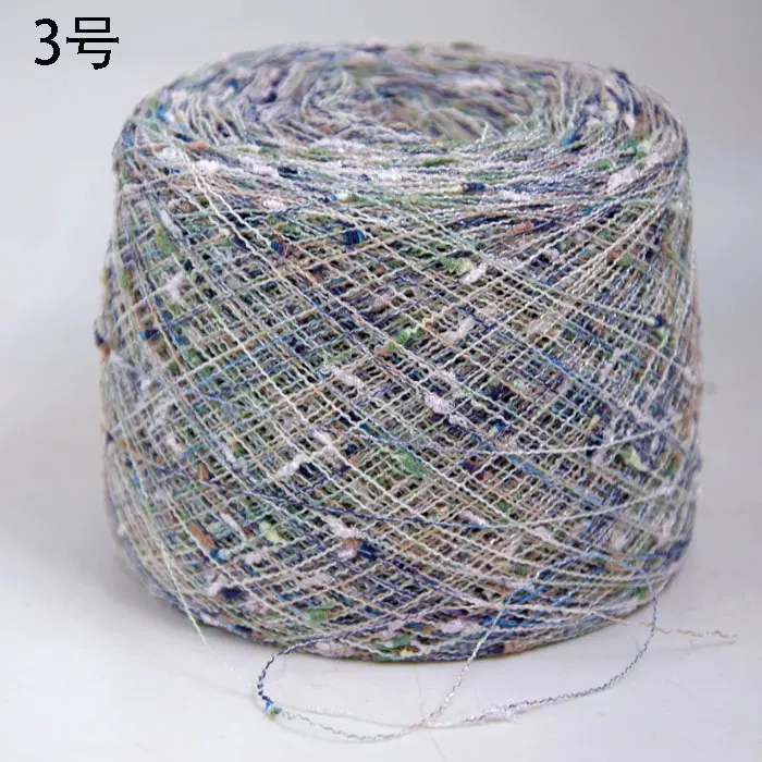 50 г бамбуковая комбинированная пряжа из хлопка и льна окрашенная ручная вязка