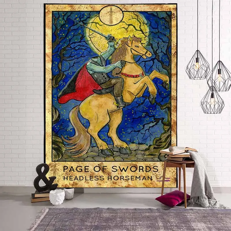 color 01 Старинный гобелен в европейском стиле, гобелен в стиле колдовства, гобелен в винтажном стиле, гобелен в стиле ретро - Цвет: color 01