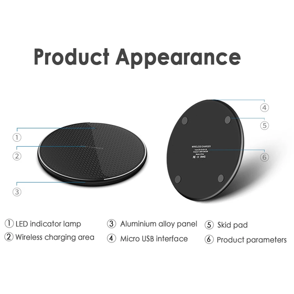 Wireless Charger For Ulefone power 5 5s Armor X 6 6E Qi Fast Charging Pad Case Doogee S70 S80 Lite BL9000 Phone Accessory | Мобильные