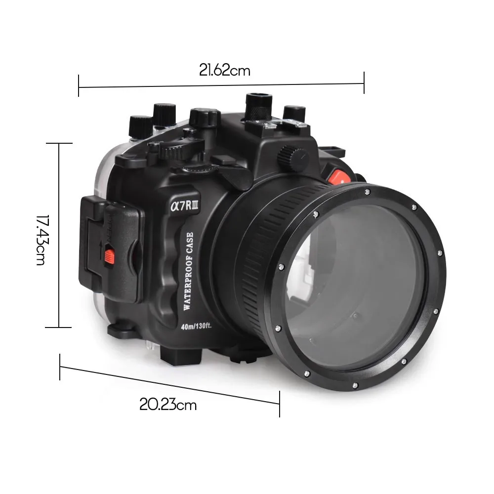 للبيع مقاوم للماء الغوص الإسكان غطاء علبة 40 متر/130ft تحت الماء استبدال لسوني A7RIII كاميرا 16-35 مللي متر/28-70 مللي متر عدسة