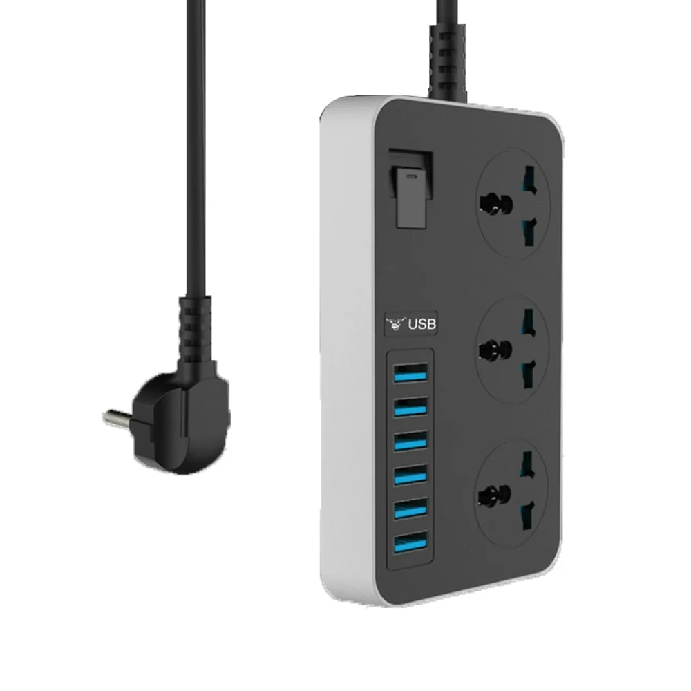 Умный USB адаптер с защитой от перенапряжения 3 универсальные розетки переменного