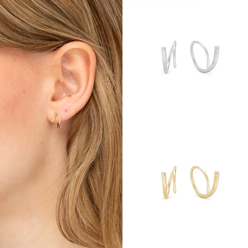 Маленькие кости для ушей ROXI из стерлингового серебра 925 пробы кольцо с пряжкой