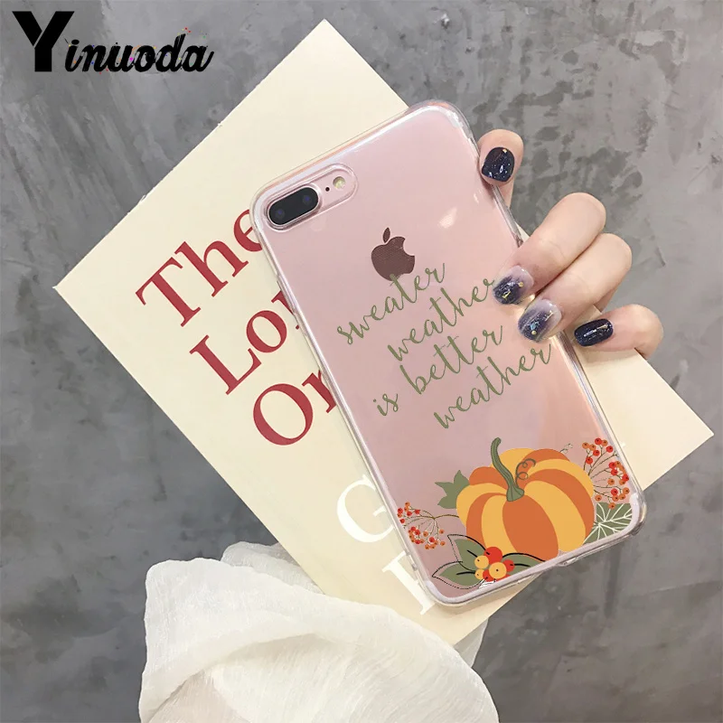 5 Yinuoda Тыква счастливый осень милые аксессуары для телефонов Чехол для Apple iPhone 8 7 6 6S Plus X XS max 5 5S SE XR чехол - Цвет: 5