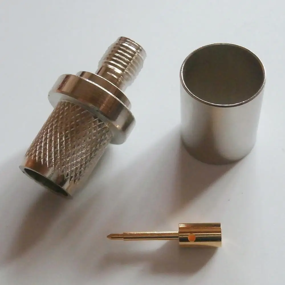 10X шт. Новый RF Coax разъем SMA Гнездовой обжимной для LMR400 RG8 RG213 RG214 RG165 7D FB кабель с