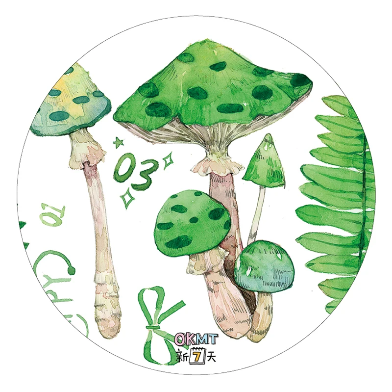 

Новинка, рулон декоративной ленты Washi для журнал о зеленом лесу, свежие растения «сделай сам»