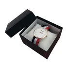 Шкатулка для демонстрации часов, органайзер для хранения ювелирных изделий, украшение, подарок для мужчин, черная коробка для часов, черный подарочный чехол