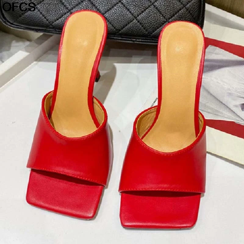 2020 летние новые сандалии на высоком каблуке с квадратным носком Женские