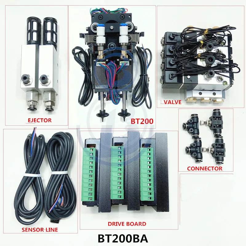 BT200 SMT DIY монтажный разъем Nema8 полый вал шаговый для выбора места двойной головкой