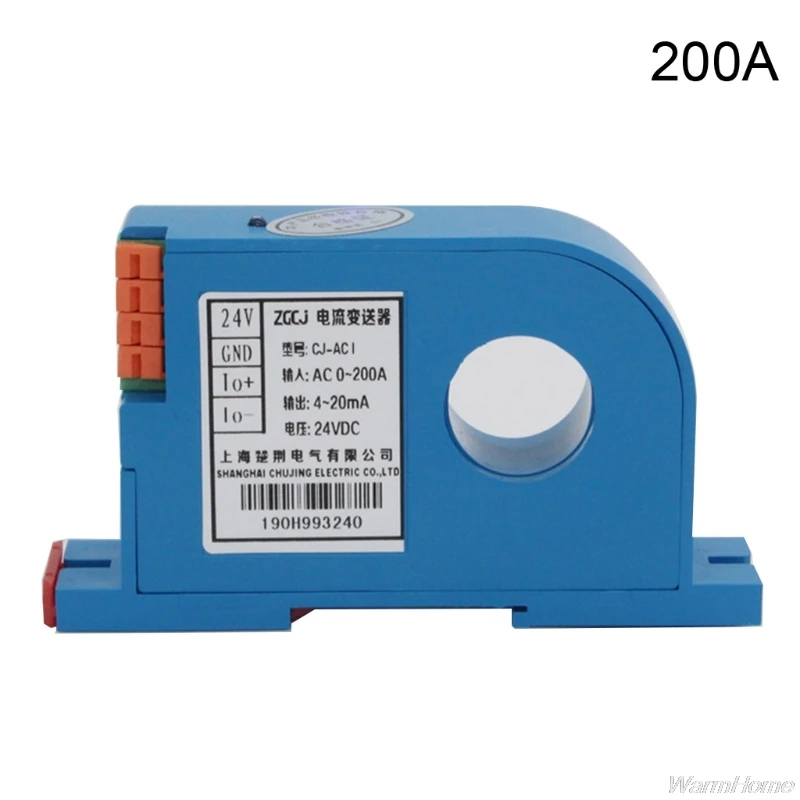

20A/30A/50A/100A/200A Single-phase AC Current Transmitter Monophase Electric Current Transducer Transmitter D03 20 Dropshipping
