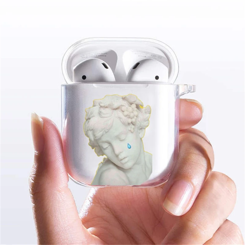 Абстрактная Римская Статуя сверкающий Медуза Давид чехол для Apple airpods s 1 2