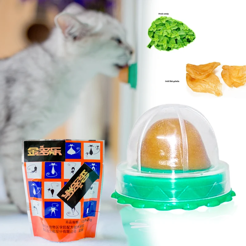 12 месяцев Catnip сахар Рыба Клей кошка питательный желтый липкий котенок ПЭТ моляры