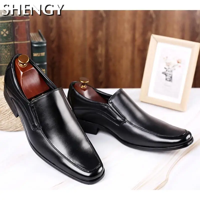 Новые модные классические деловые Брендовые мужские туфли высококачественные