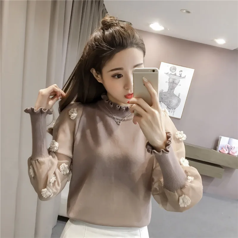 Пуловер с высоким воротником осенне-зимняя одежда женская 2020 корейский