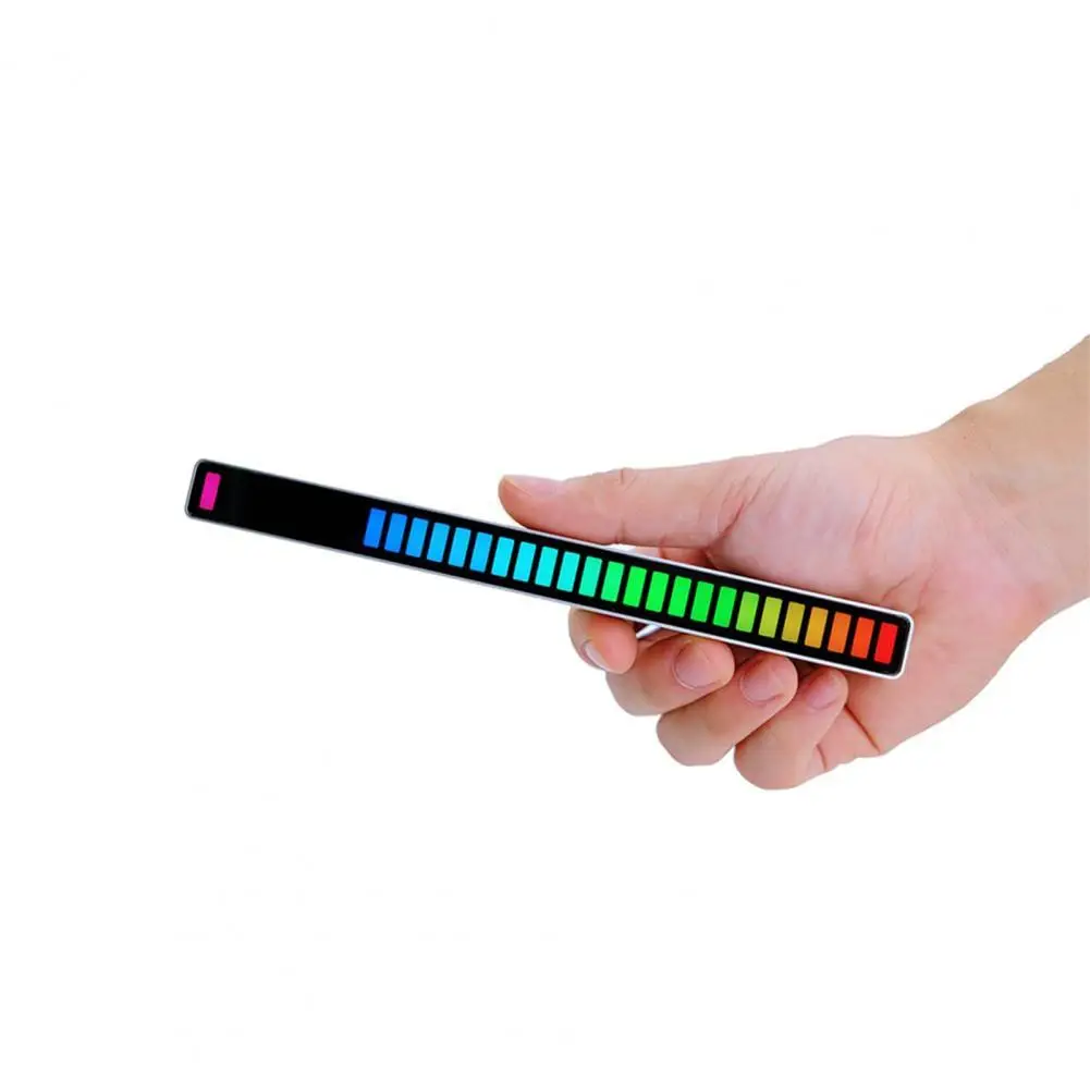 

2021 New Fashion Portable Sound-activated Car Audio GRB Pickup Rhythm Light Music Spectrum Indicator