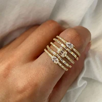 godki new luxuyr 5 rows statement rings for women cubic zircon finger rings beads charm ring bohemian beach jewelry gift