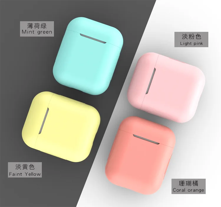 Мягкий силиконовый беспроводной Bluetooth чехол для наушников Apple Airpods 1/2 одноцветные