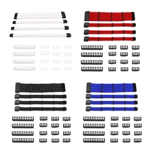 Sleeved Cable PC PSU Extension Cable Kit 18AWG 24Pin Motherboard, 8 (4+4) Pin CPU, 8 (6+2) Pin PCI-E Power Cables+Combs