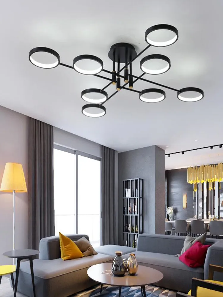 

Modern led remote control dimming ceiling chandelier is suitable for room decoration, living room, dining room, bedroom, kitchen