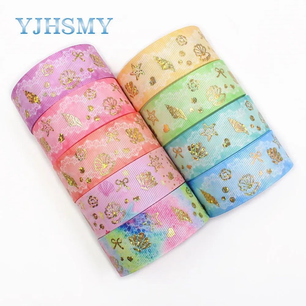 YJHSMY I 19826 2000 (1 &quot)25 мм 10 ярдов морской узор горячего тиснения переводная лента DIY