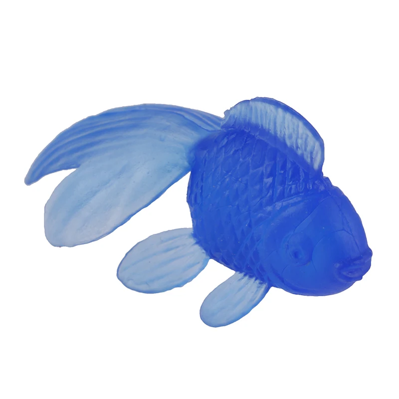 

Wholesale 10Pcs/Lot Soft Plastic Simulation Rubber Gold Fish Fishing Toys Small Goldfish Kids Baby Water Toys
