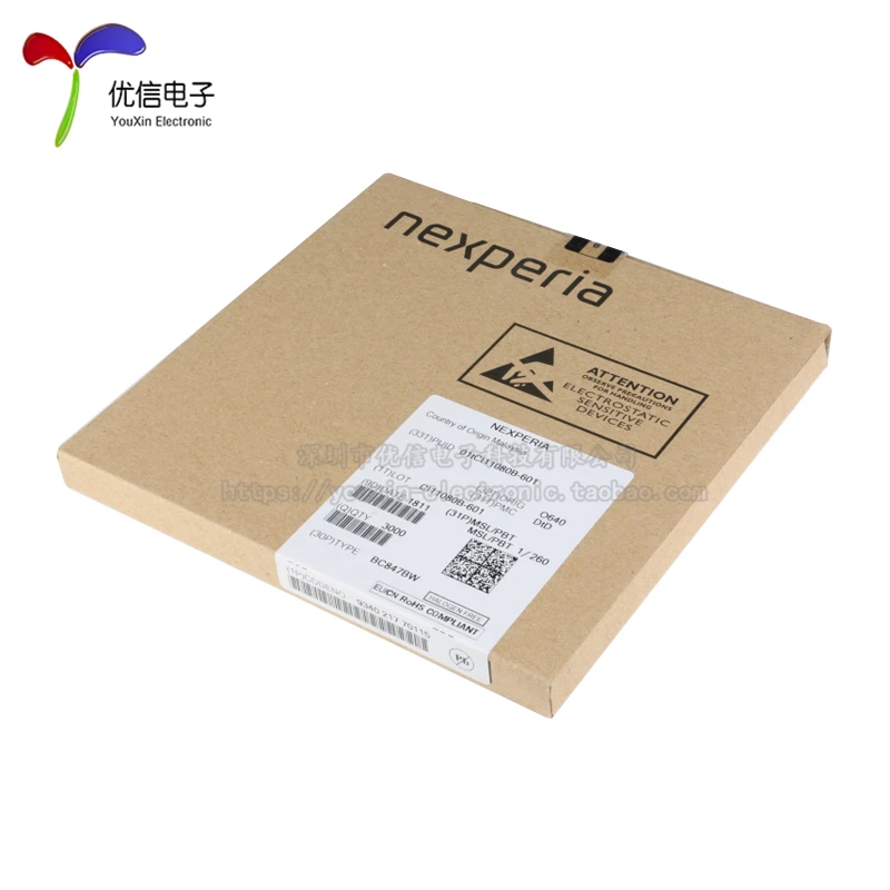 20/100/1000 шт оригинальный BC847BW 115 экран 1Ft SOT-323 45В/100мА SMD транзистор